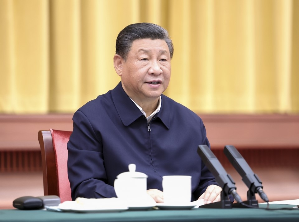2024年3月20日下午，中共中央總書記、國家主席、中央軍委主席習(xí)近平在湖南省長沙市主持召開新時代推動中部地區(qū)崛起座談會并發(fā)表重要講話。新華社記者 鞠鵬 攝 